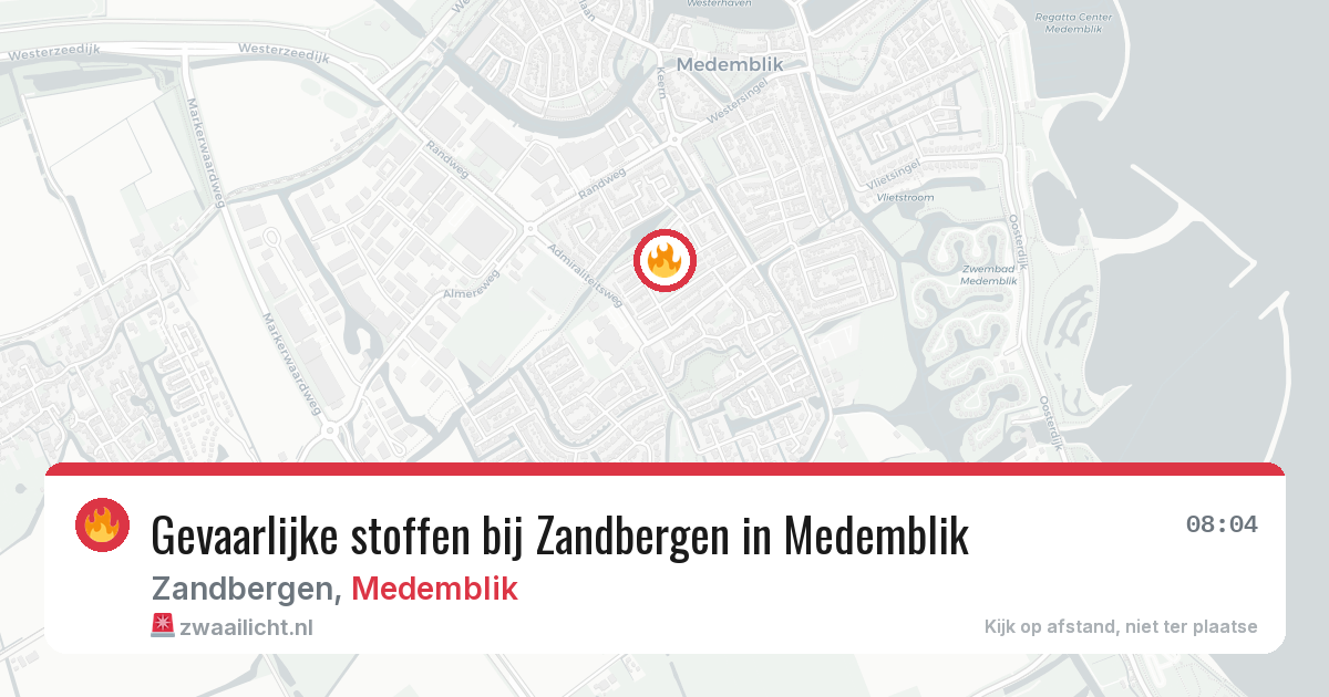 Gevaarlijke stoffen bij Zandbergen in Medemblik — 18 jun 2026