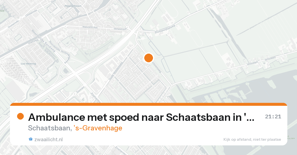 Ambulance met spoed naar Schaatsbaan in 's-Gravenhage — 24 aug 2026
