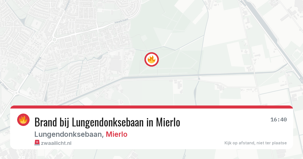 Brand bij Lungendonksebaan in Mierlo — 8 jul 2026