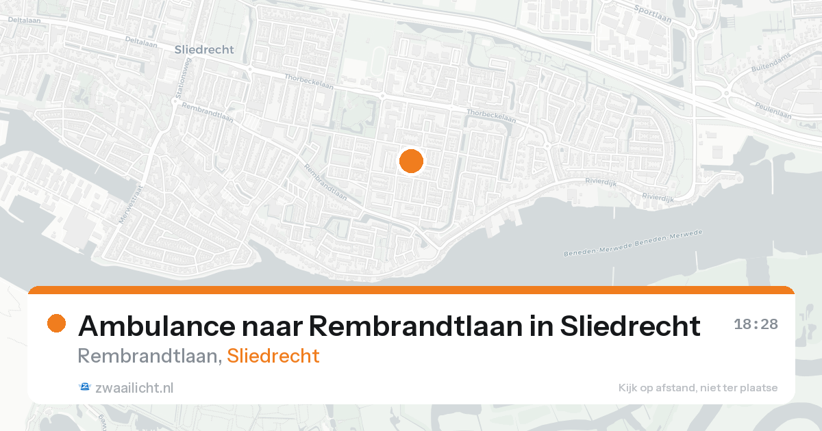 Ambulance naar Rembrandtlaan in Sliedrecht — 30 jan 2026