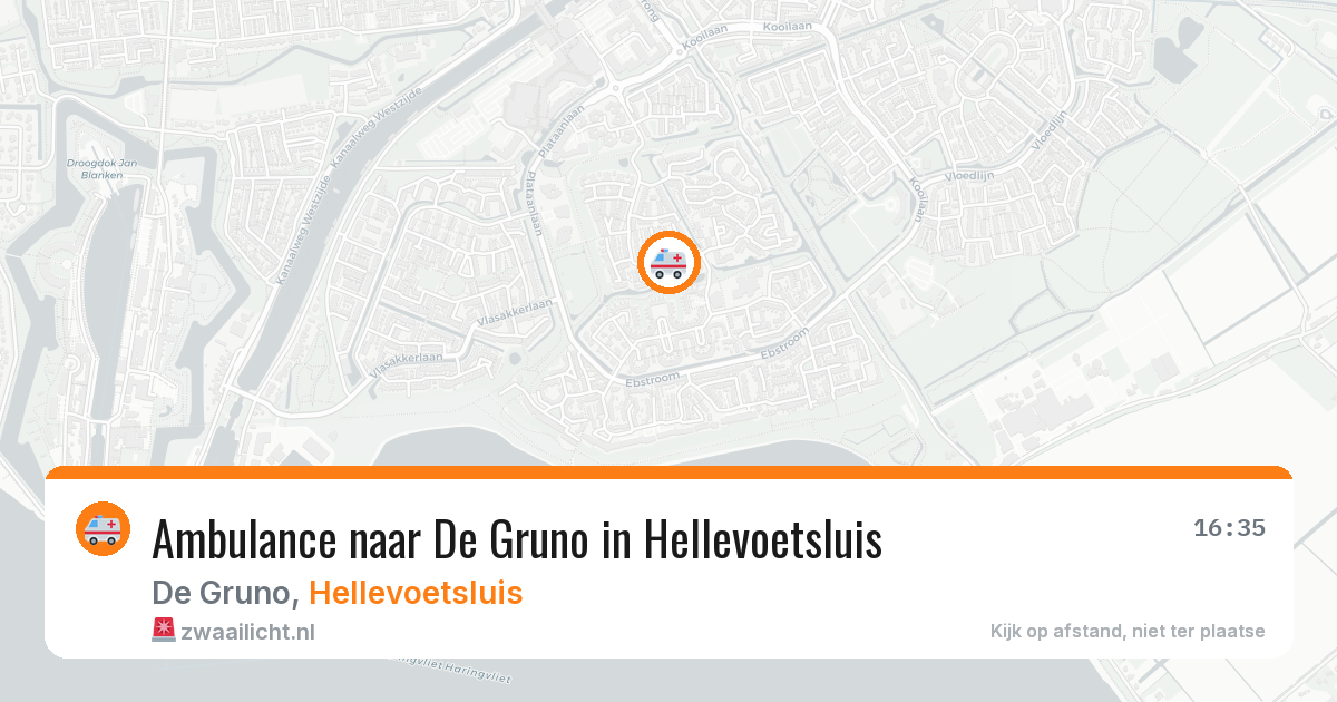 Ambulance naar De Gruno in Hellevoetsluis — 7 jul 2026