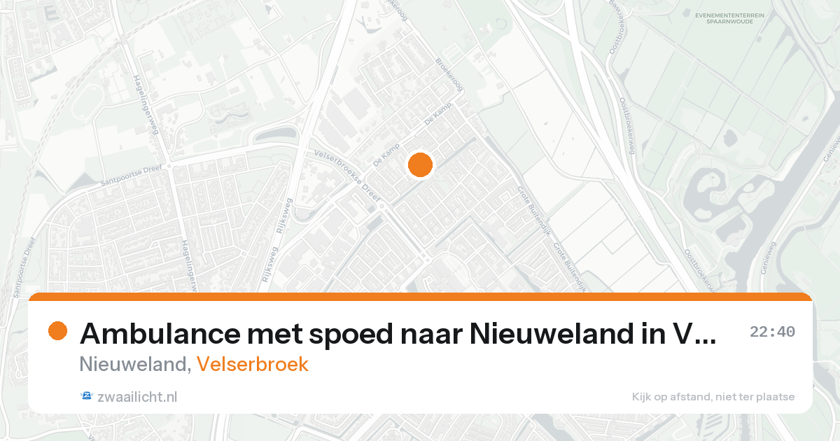 Ambulance met spoed naar Nieuweland in Velserbroek — 6 jun 2026