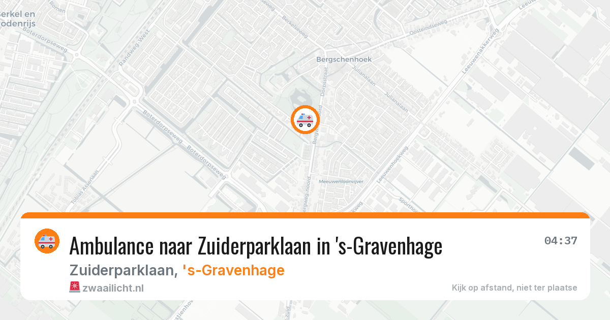 Ambulance naar Zuiderparklaan in 's-Gravenhage — 22 mrt 2026