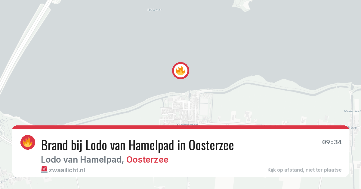 Brand bij Lodo van Hamelpad in Oosterzee — 26 jun 2026