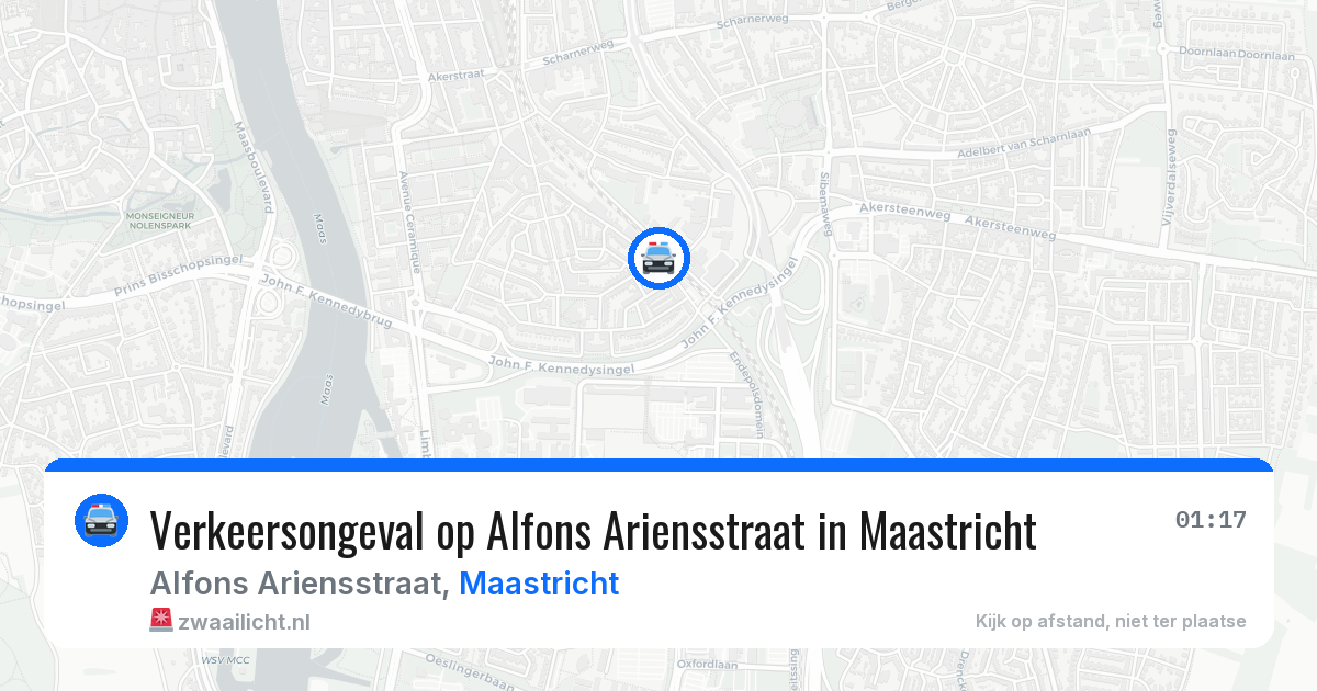 Verkeersongeval op Alfons Ariensstraat in Maastricht — 31 jan 2026