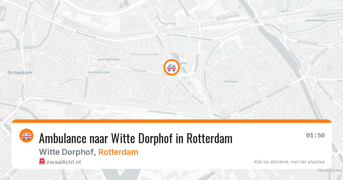 Ambulance naar Witte Dorphof in Rotterdam — 26 jun 2026