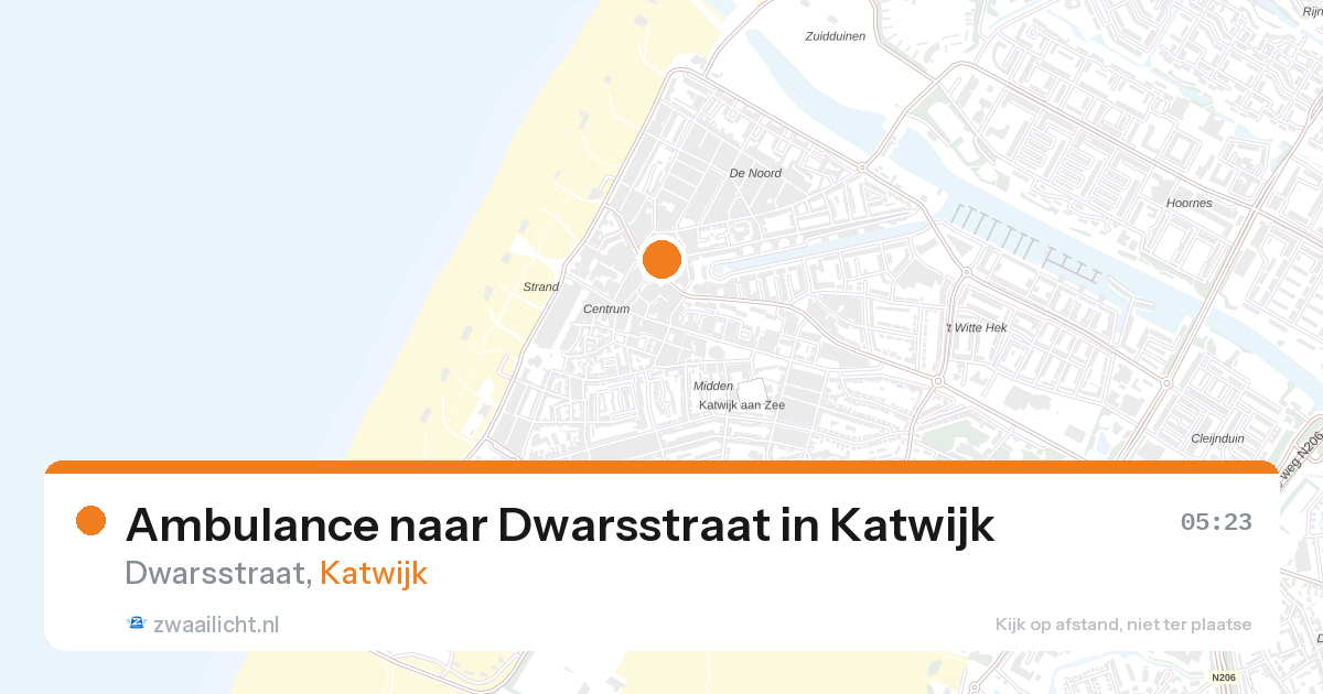 Ambulance naar Dwarsstraat in Katwijk — 1 mrt 2026
