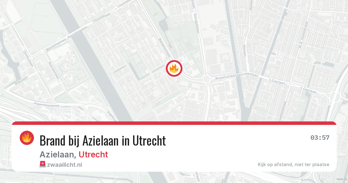 Brand bij Azielaan in Utrecht — 2 jun 2026