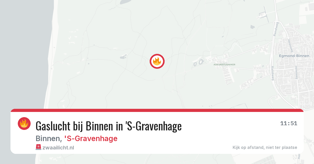Gaslucht bij Binnen in 'S-Gravenhage — 13 aug 2026