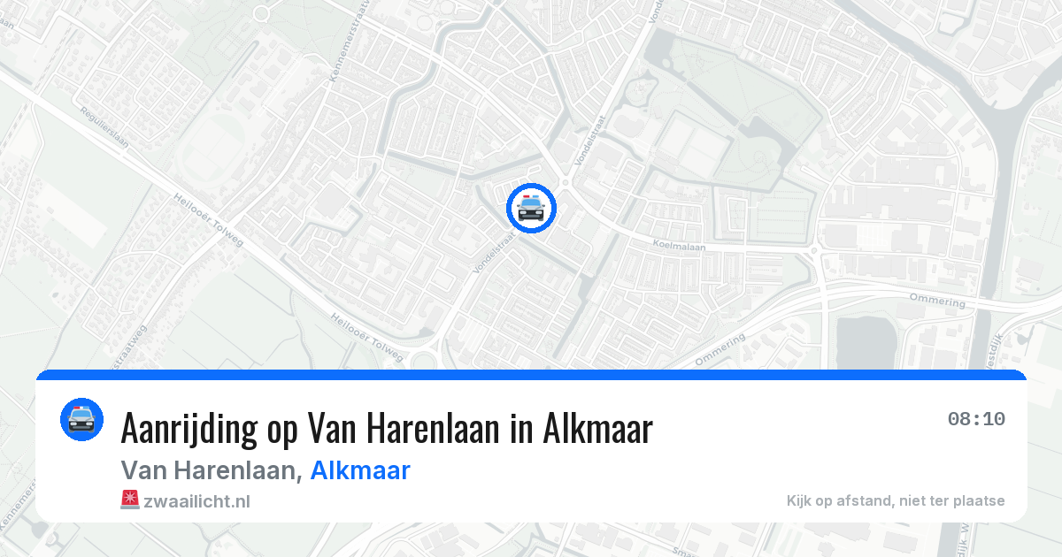 Aanrijding op Van Harenlaan in Alkmaar — 11 mei 2026