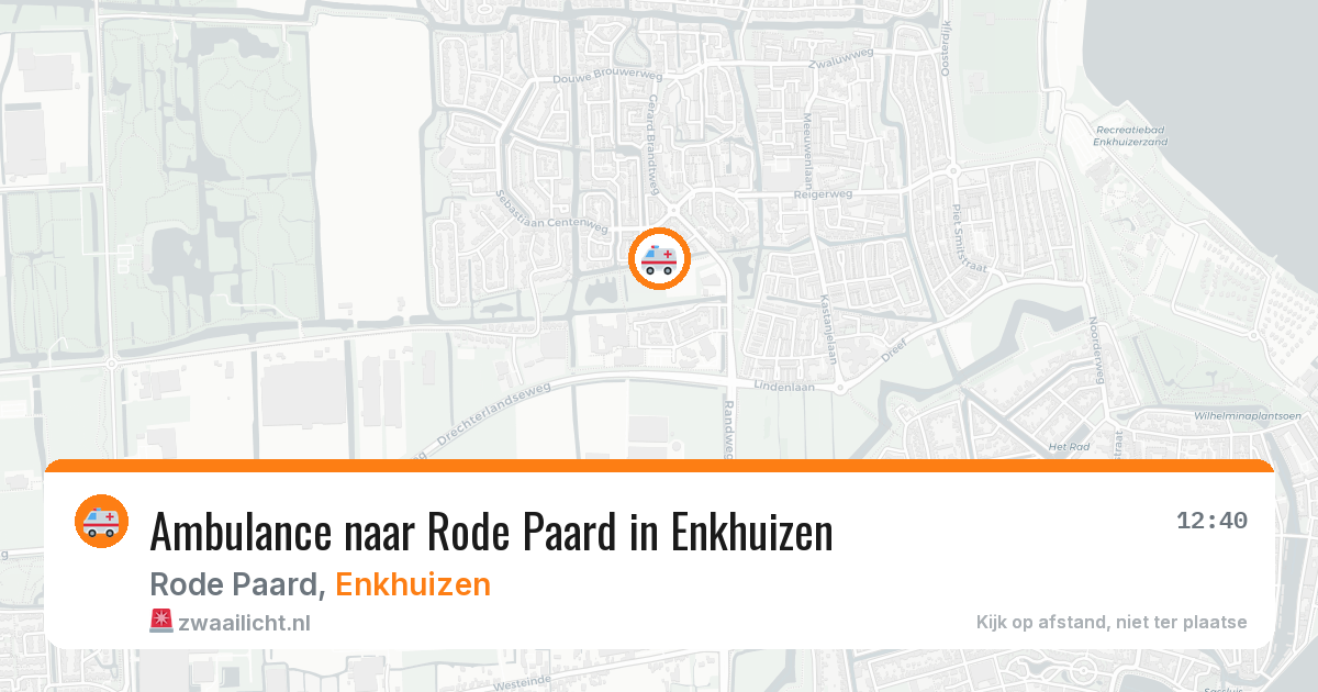 Ambulance naar Rode Paard in Enkhuizen — 19 mrt 2026