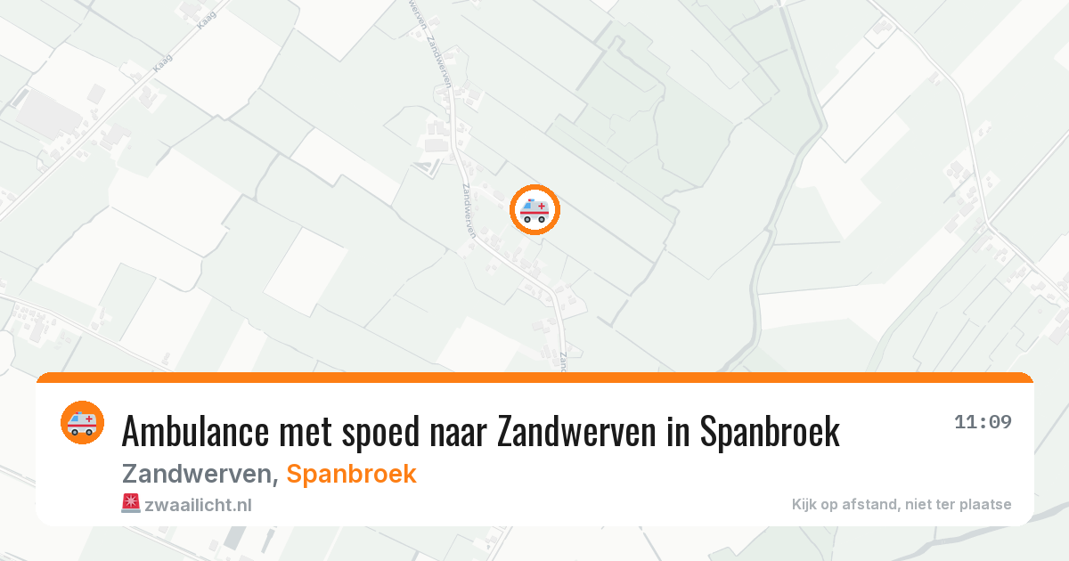 Ambulance met spoed naar Zandwerven in Spanbroek — 29 mrt 2026