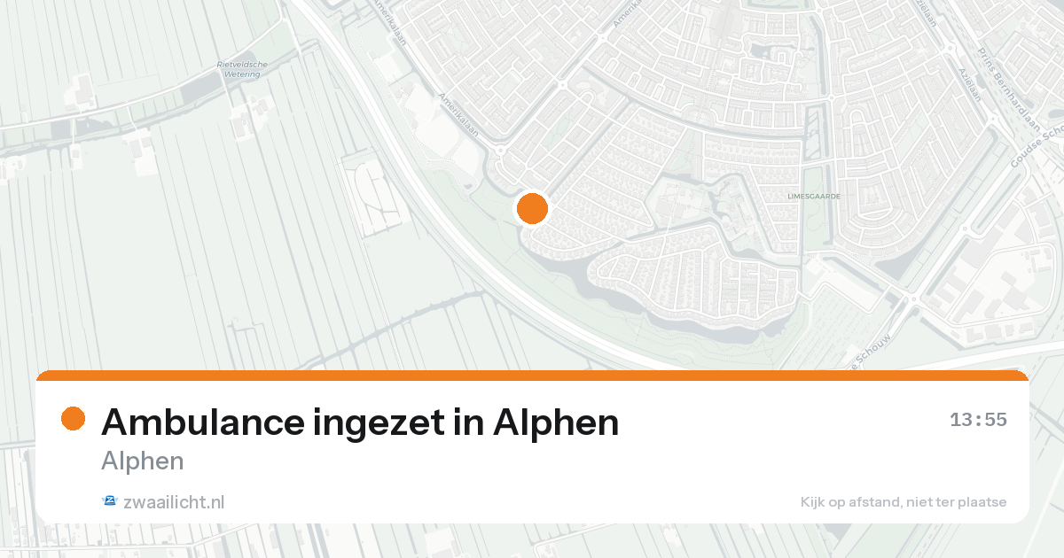 Ambulance ingezet in Alphen — 18 jun 2026