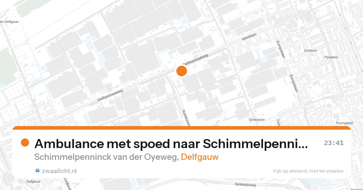 Ambulance met spoed naar Schimmelpenninck van der Oyeweg in Delfgauw — 10 mrt 2026