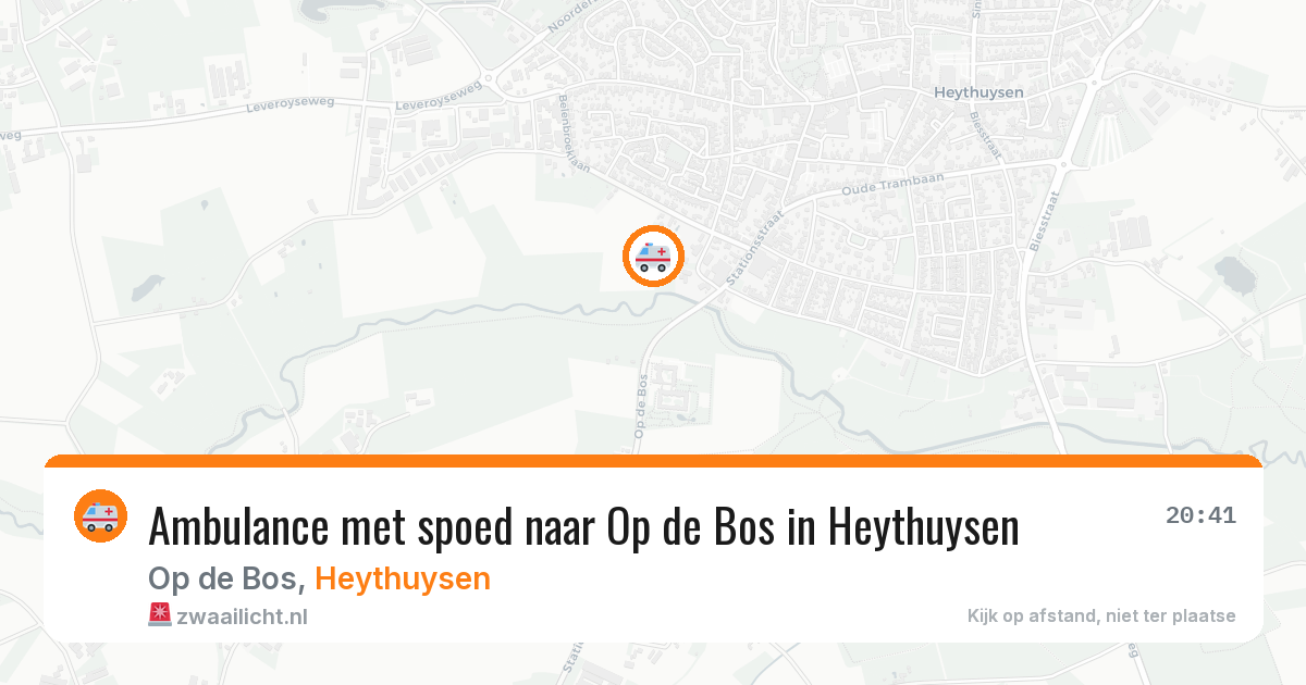 Ambulance met spoed naar Op de Bos in Heythuysen — 14 apr 2026