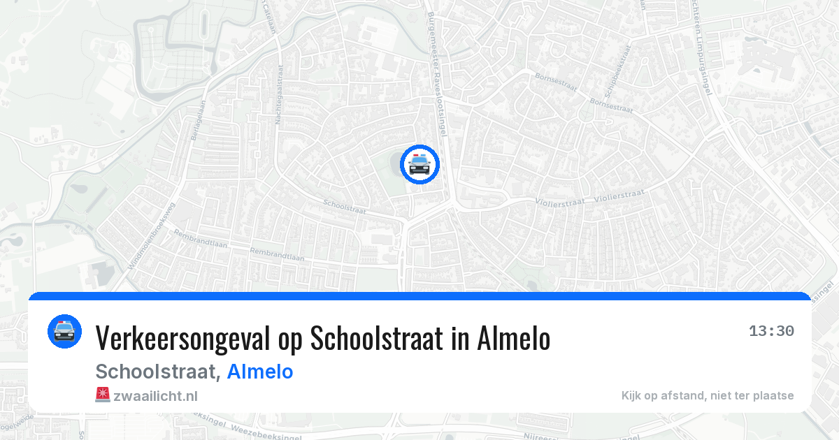 Verkeersongeval op Schoolstraat in Almelo — 29 mei 2026