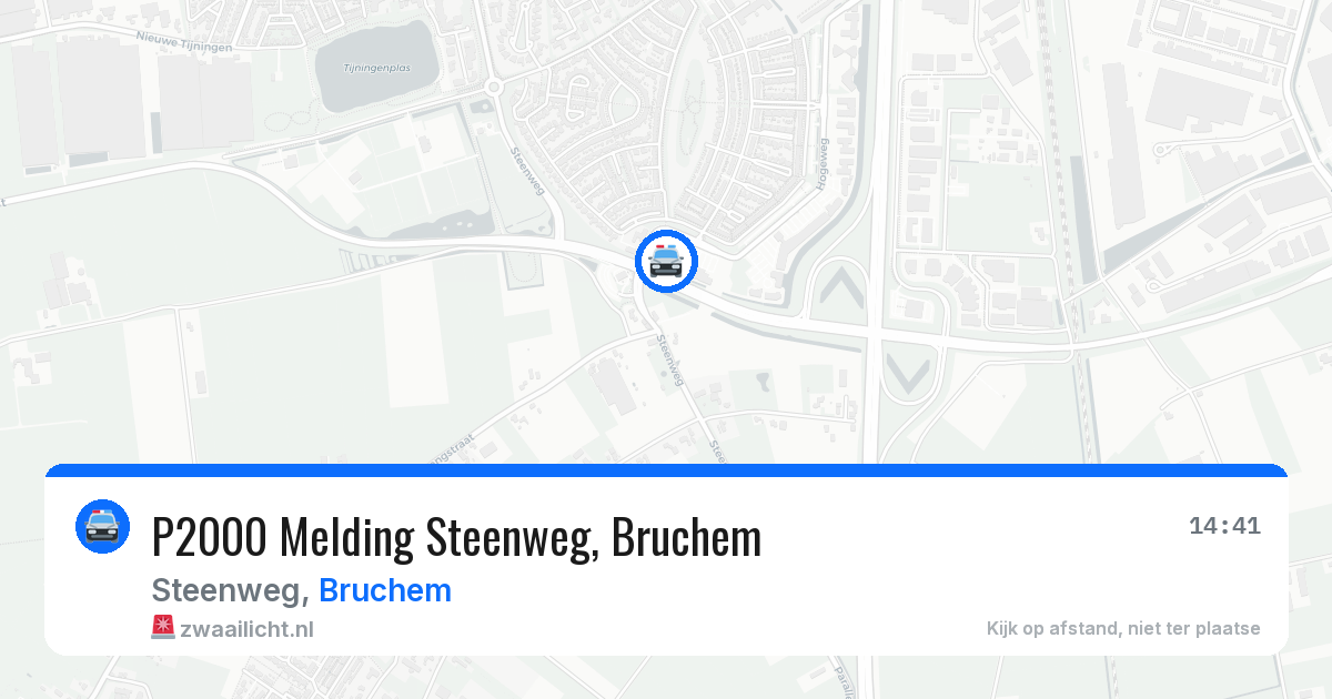 P2000 Melding Steenweg, Bruchem — 3 jul 2026