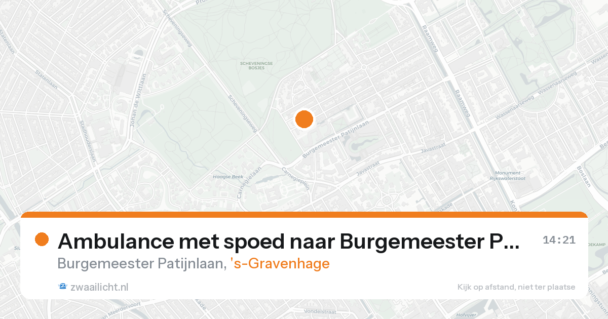 Ambulance met spoed naar Burgemeester Patijnlaan in 's-Gravenhage — 31 jan 2026