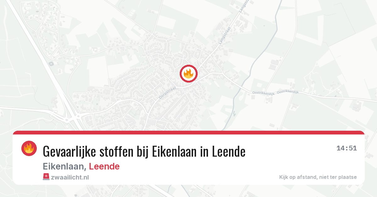 Gevaarlijke stoffen bij Eikenlaan in Leende — 2 feb 2026