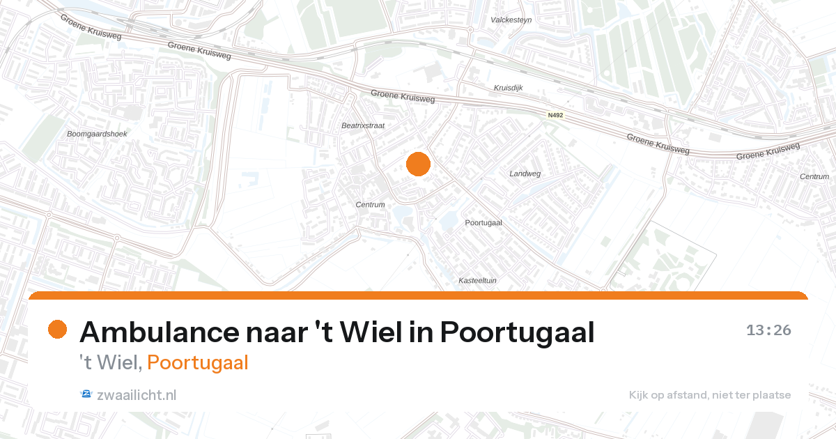 Ambulance naar 't Wiel in Poortugaal — 27 aug 2026