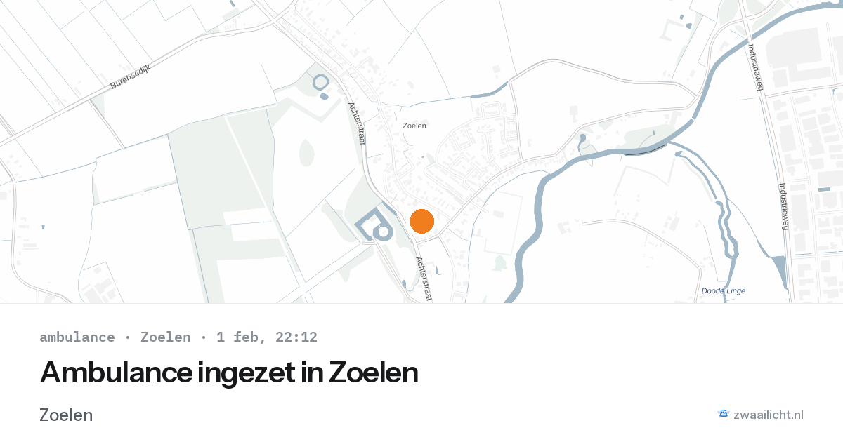 Ambulance ingezet in Zoelen — 1 feb 2026