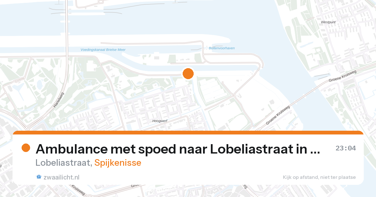 Ambulance met spoed naar Lobeliastraat in Spijkenisse — 16 jul 2026