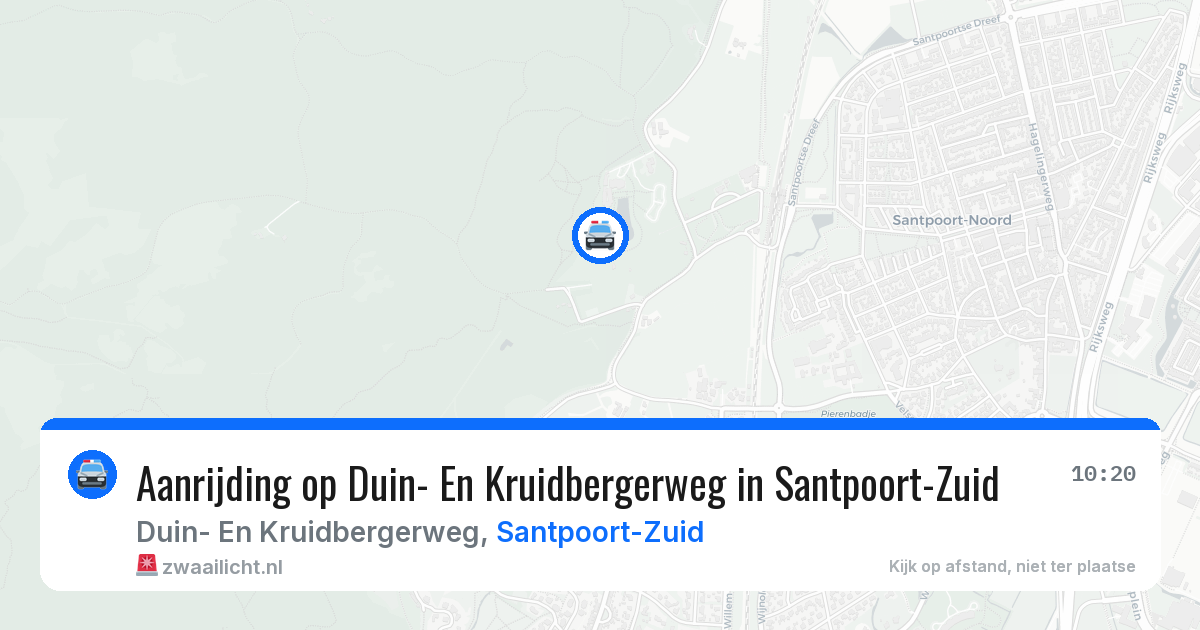 Aanrijding op Duin- En Kruidbergerweg in Santpoort-Zuid — 17 jul 2026