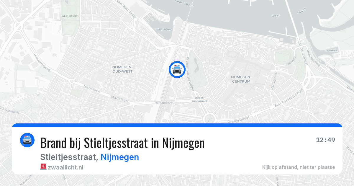 Brand bij Stieltjesstraat in Nijmegen — 25 jun 2026