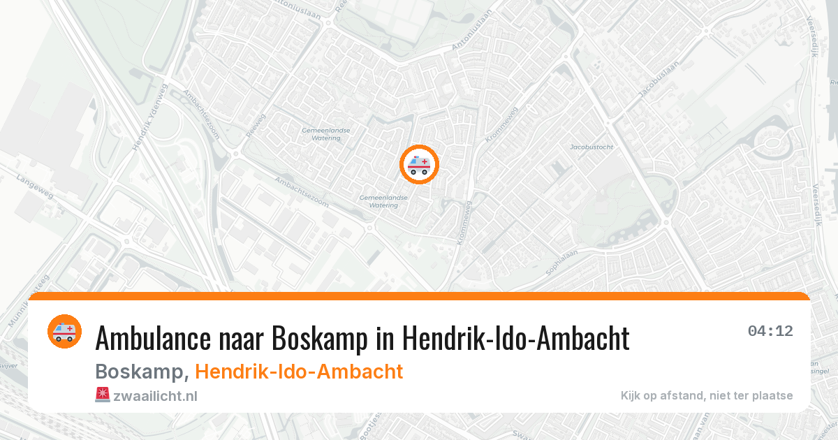 Ambulance naar Boskamp in Hendrik-Ido-Ambacht — 29 mei 2026