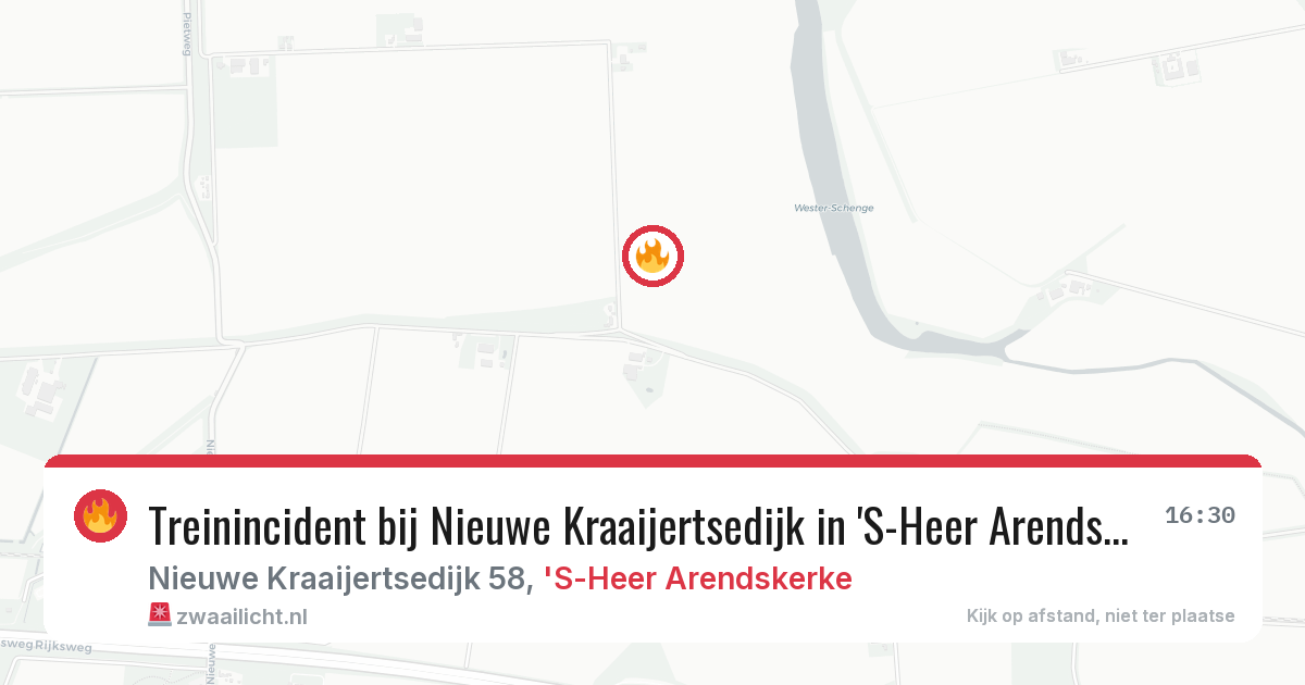 Treinincident bij Nieuwe Kraaijertsedijk in 'S-Heer Arendskerke — 5 apr 2026