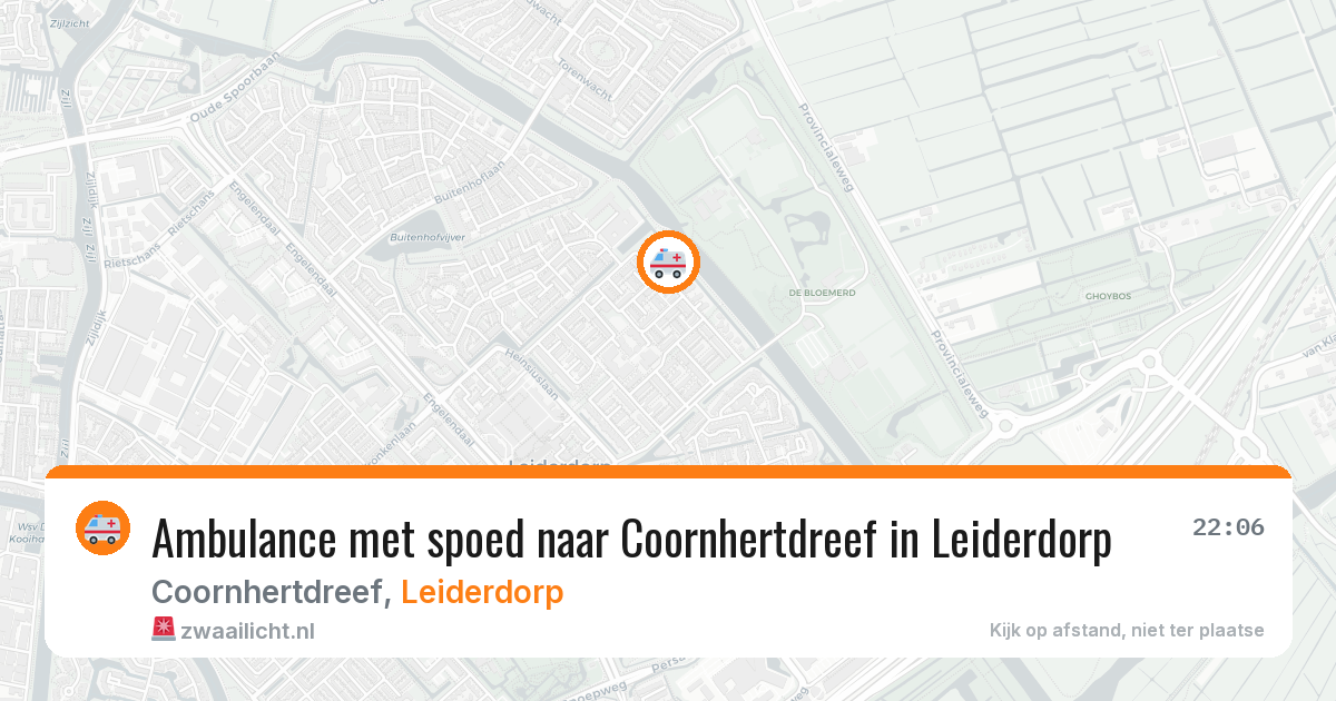 Ambulance met spoed naar Coornhertdreef in Leiderdorp — 10 aug 2026