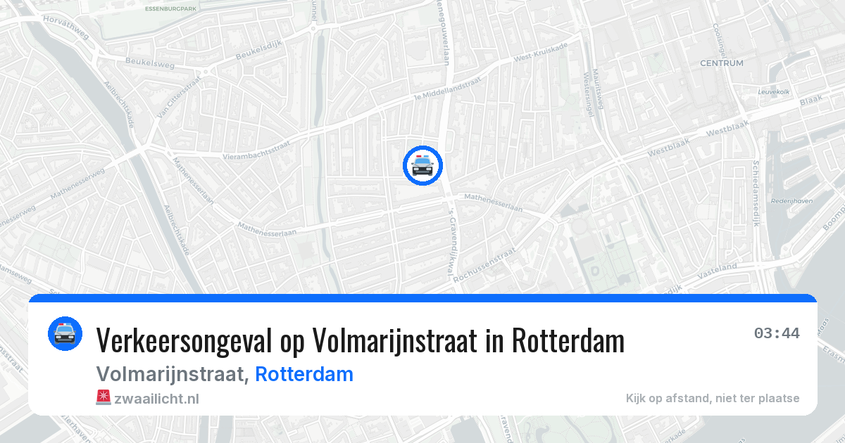 Verkeersongeval op Volmarijnstraat in Rotterdam — 4 jul 2026