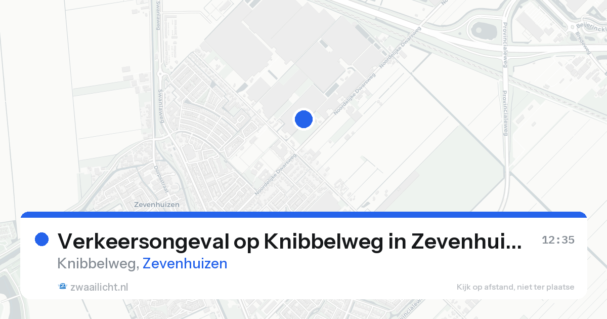 Verkeersongeval op Knibbelweg in Zevenhuizen — 19 aug 2026