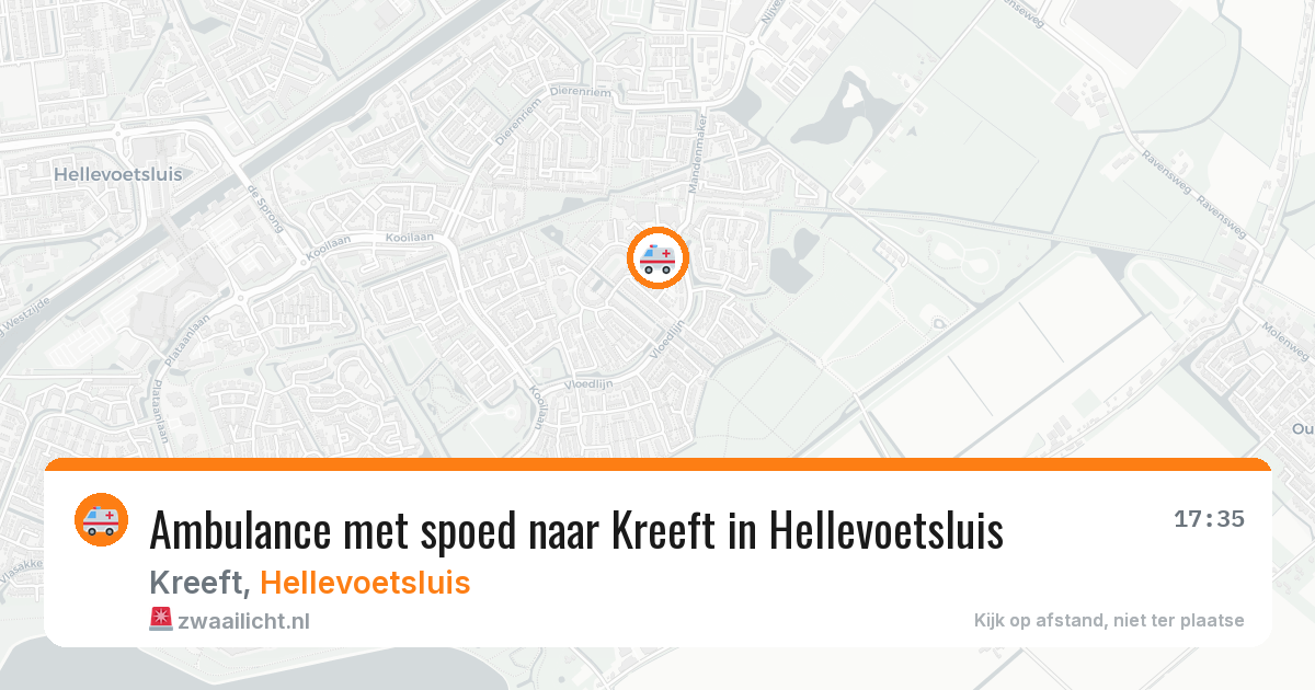 Ambulance met spoed naar Kreeft in Hellevoetsluis — 26 mrt 2026