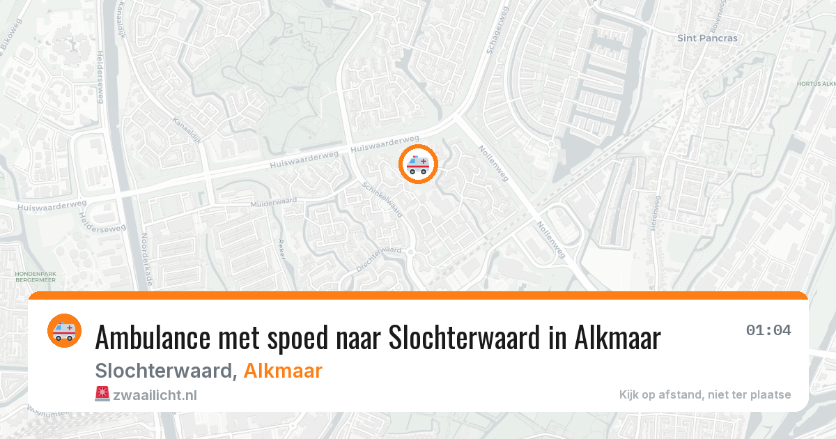 Ambulance met spoed naar Slochterwaard in Alkmaar — 10 apr 2026