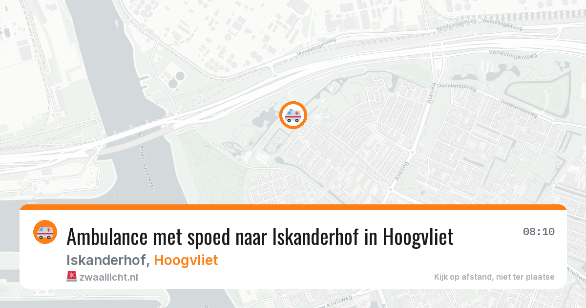 Ambulance met spoed naar Iskanderhof in Hoogvliet — 4 aug 2026