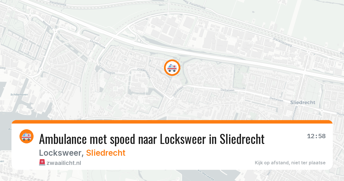 Ambulance met spoed naar Locksweer in Sliedrecht — 8 jun 2026