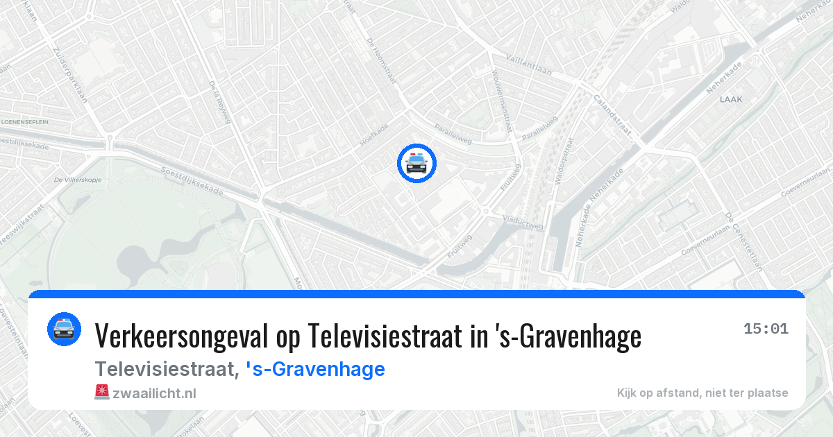 Verkeersongeval op Televisiestraat in 's-Gravenhage — 3 apr 2026