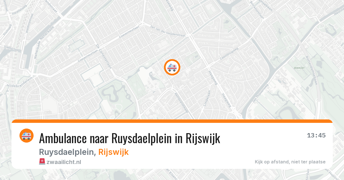 Ambulance naar Ruysdaelplein in Rijswijk — 29 jun 2026