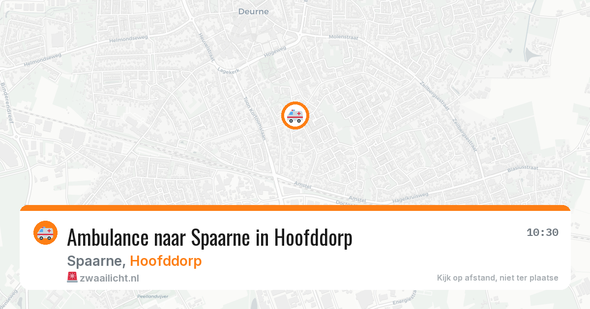 Ambulance naar Spaarne in Hoofddorp — 11 aug 2026