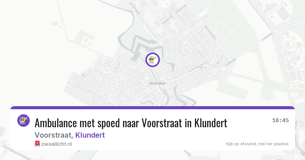 Ambulance met spoed naar Voorstraat in Klundert — 16 mei 2026