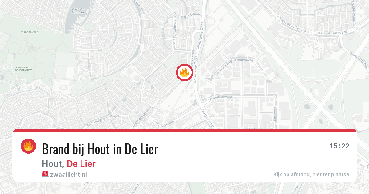 Brand bij Hout in De Lier — 31 mrt 2026