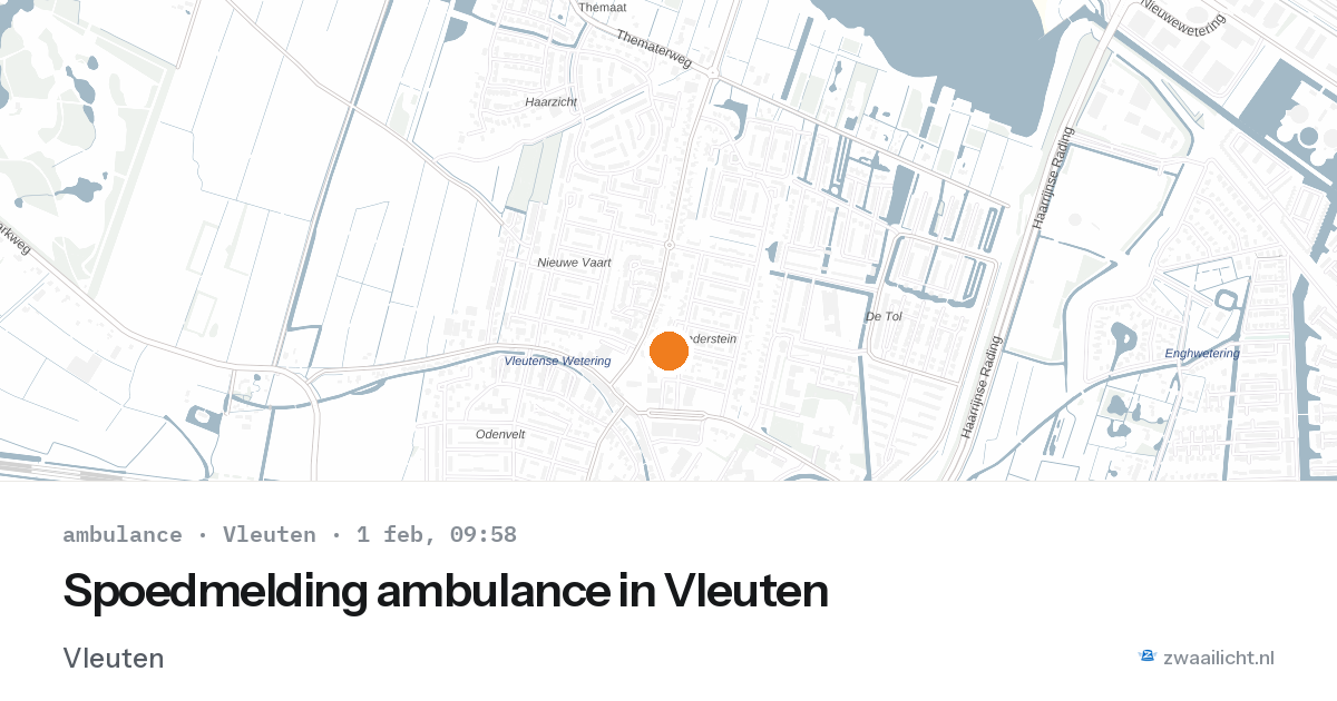 Spoedmelding ambulance in Vleuten — 1 feb 2026