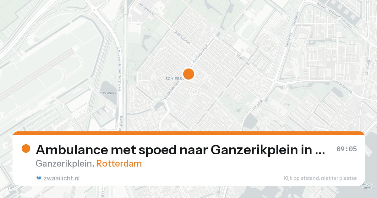 Ambulance met spoed naar Ganzerikplein in Rotterdam — 16 aug 2026