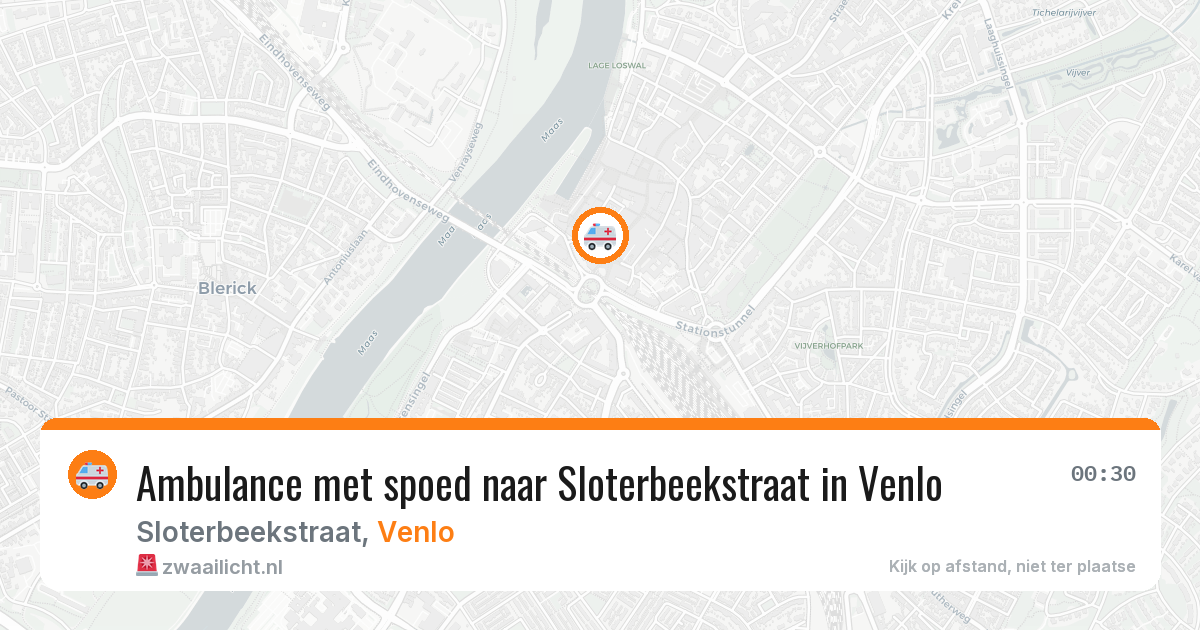 Ambulance met spoed naar Sloterbeekstraat in Venlo — 24 mei 2026