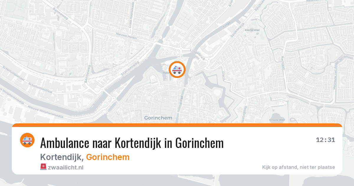 Ambulance naar Kortendijk in Gorinchem — 25 jun 2026