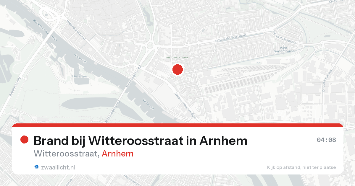 Brand bij Witteroosstraat in Arnhem — 31 jan 2026