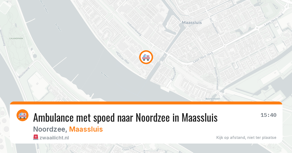 Ambulance met spoed naar Noordzee in Maassluis — 8 aug 2026