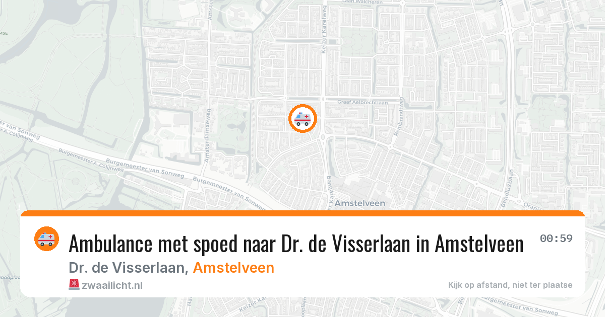 Ambulance met spoed naar Dr. de Visserlaan in Amstelveen — 30 mrt 2026