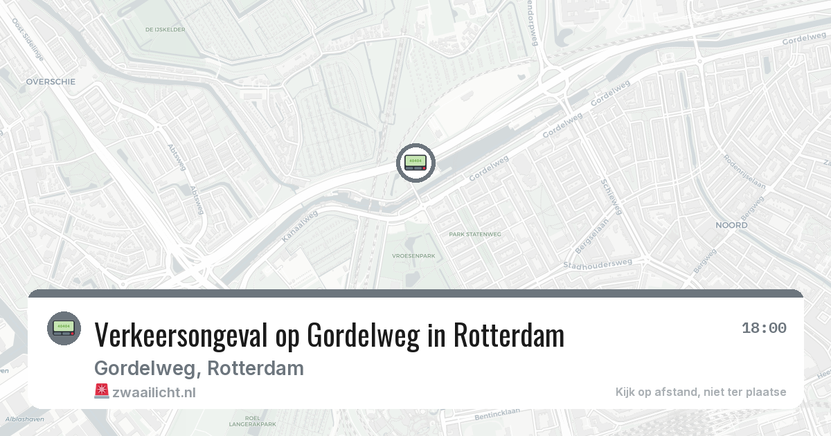 Verkeersongeval op Gordelweg in Rotterdam — 7 mrt 2026